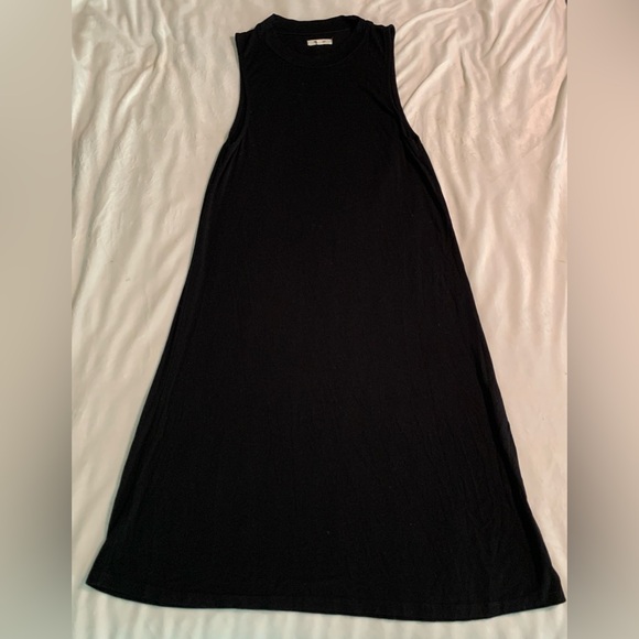 Madewell Dresses & Skirts - Madewell Black Halter Top Flowy Maxi Dress Sz S Summer Staple Dress Casual Class
